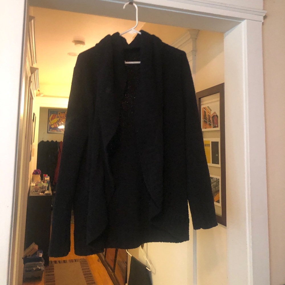 Chenille open front cardigan